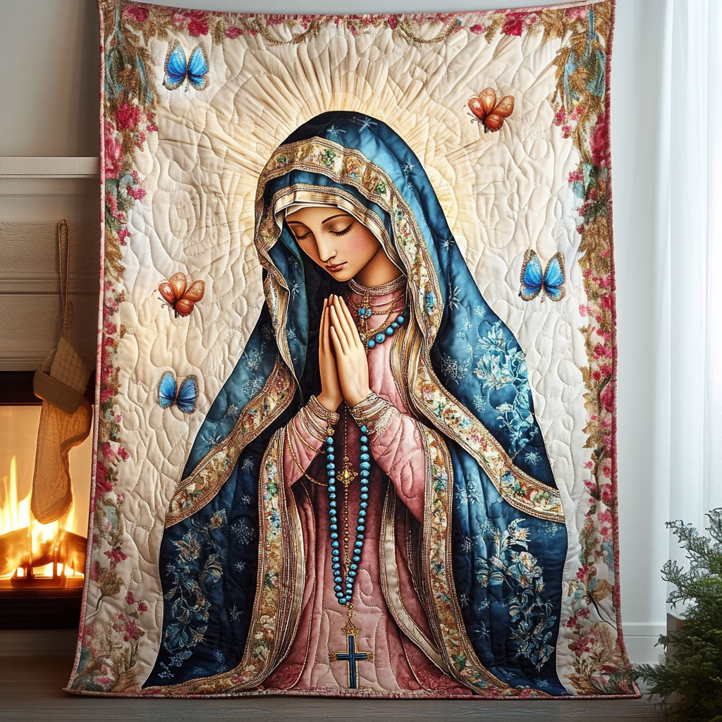 Heavenly Mother Quilted Blanket - Throw (55" x 60")