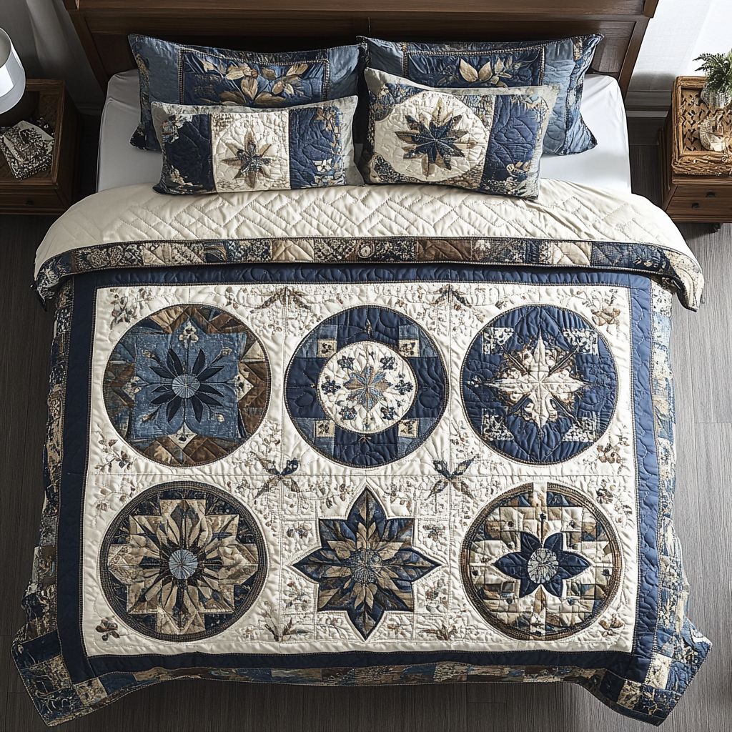 Heirloom Thread 3-Piece Quilted Bedding Set - Single (59" x 70")