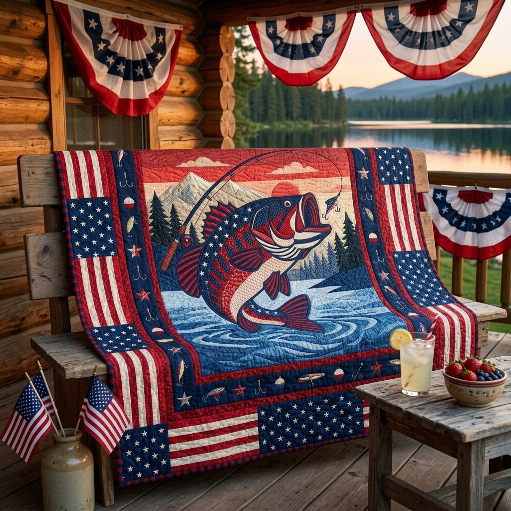 Heritage Fishing Quilted Blanket - Baby (30" x 40") - Pack 1