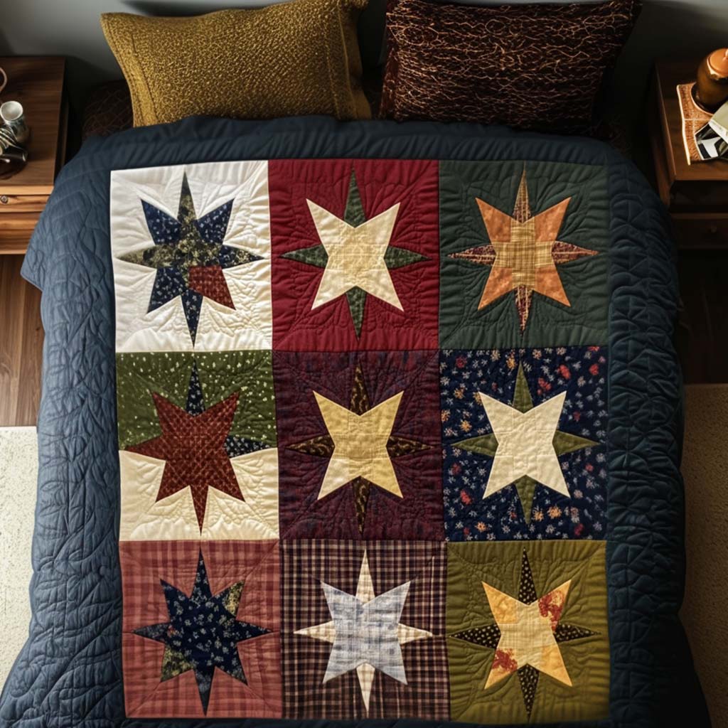 Heritage Stars 3-Piece Quited Bedding Set - Single (59" x 70")