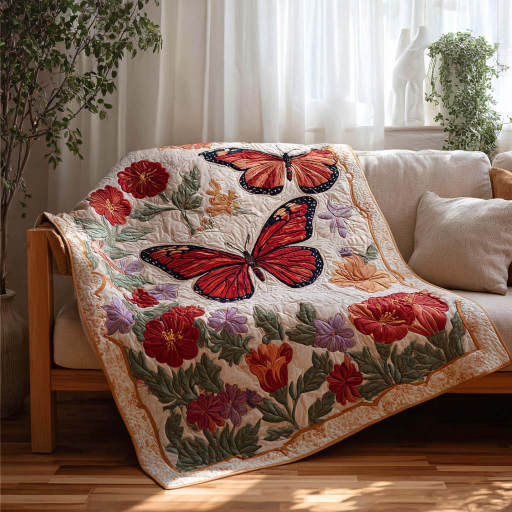 Hibicus Butterfly Quilted Blanket - Baby (30" x 40") - Pack 1