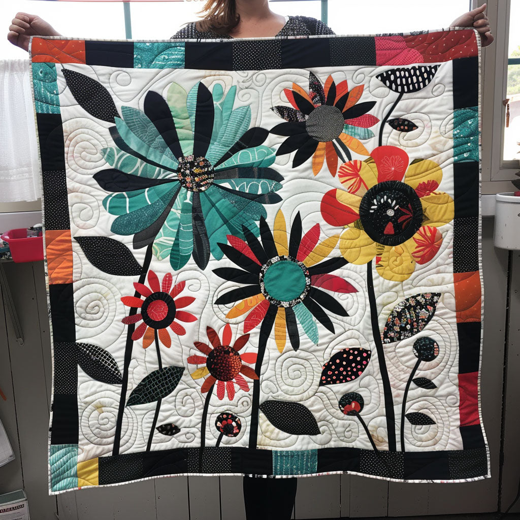 Hidden Petals Quilted Blanket - Throw (55" x 60")