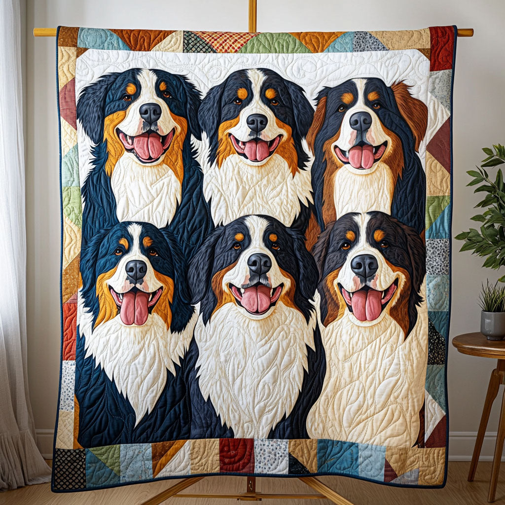 Highland Bernese Quilted Blanket - Throw (55" x 60")