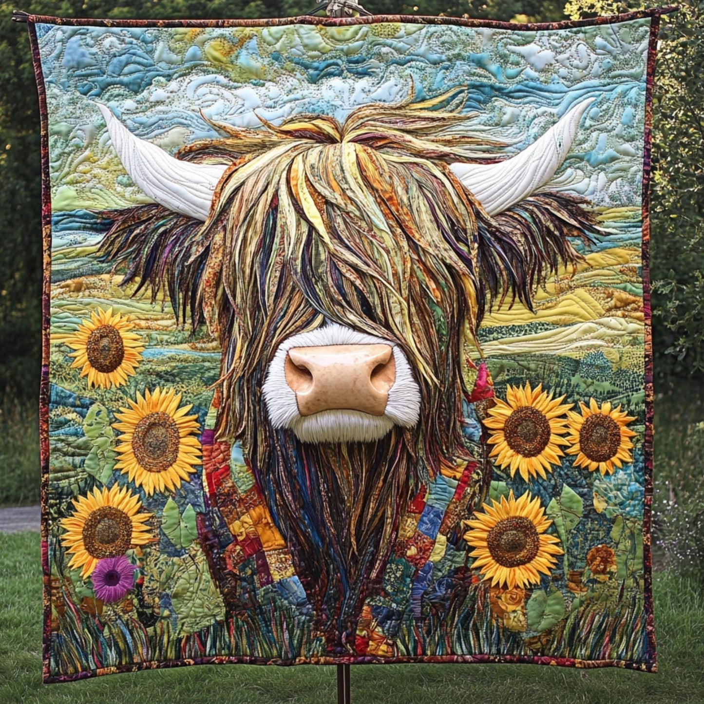 Highland Breeze Quilted Blanket - Throw (55" x 60")