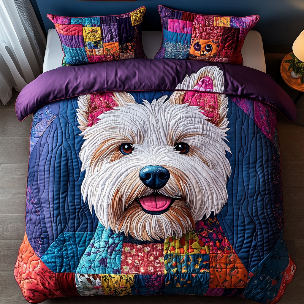 Highland Happiness 3-Piece Quilted Bedding Set - Single (59" x 70")