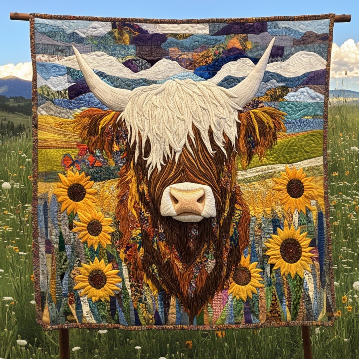 Highlands Heart Quilted Blanket - Throw (55" x 60")