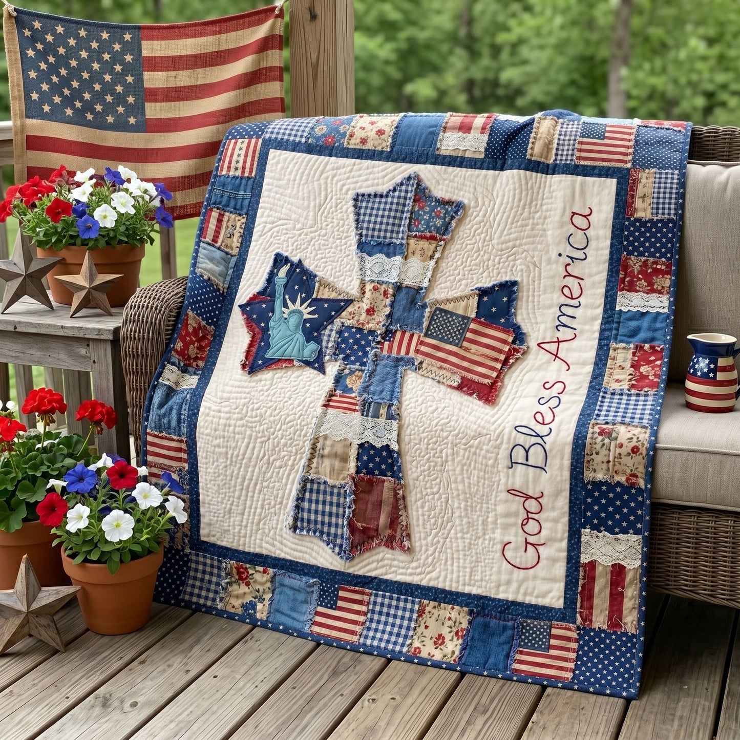 Historic Freedom Quilted Blanket - Baby (30" x 40") - Pack 1
