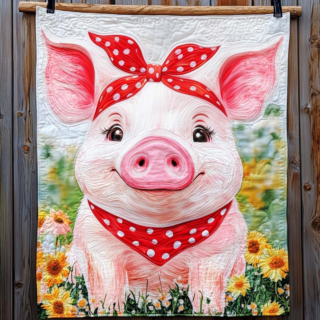 Hog Heaven Quilted Blanket - Throw (55" x 60")