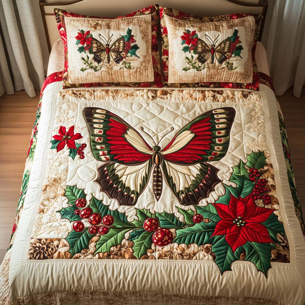Holiday Delight 3-Piece Quilted Bedding Set - Single (59" x 70")