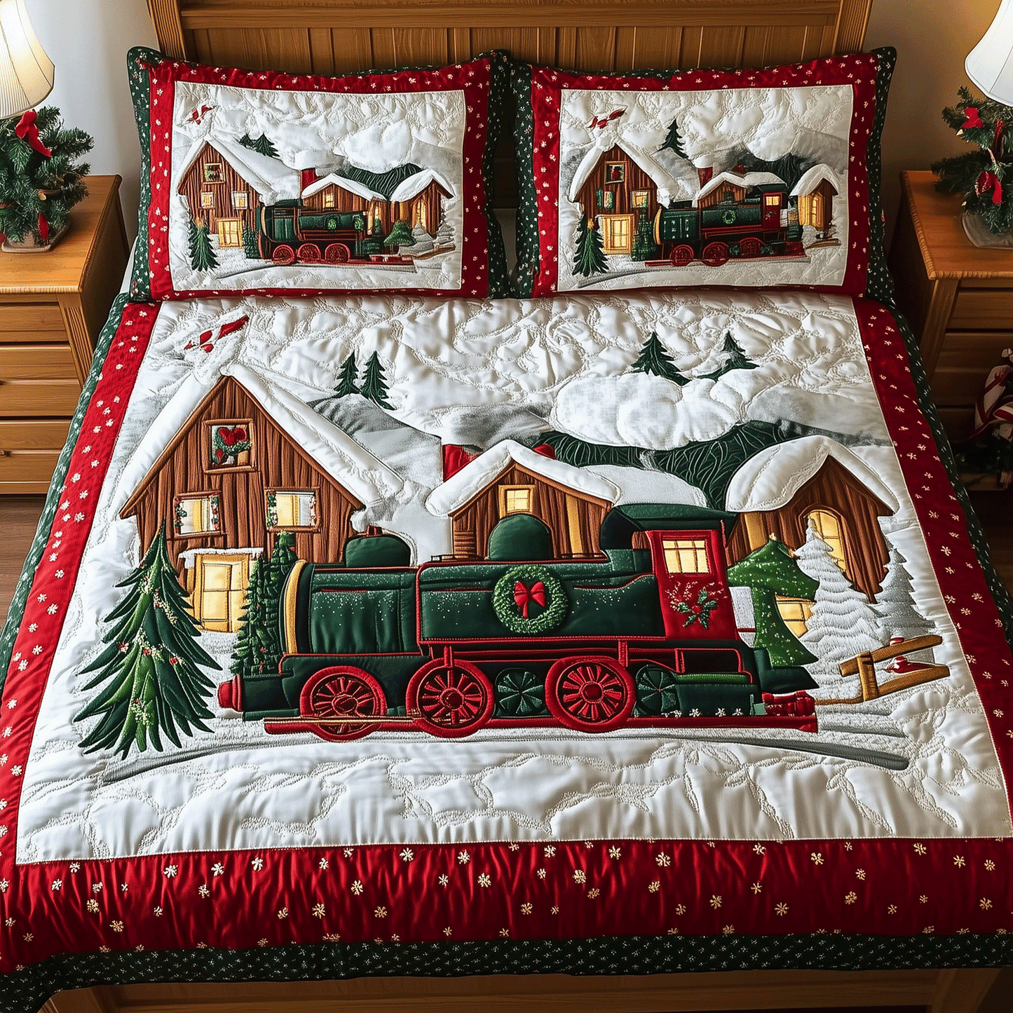 Holiday Express 3-Piece Quilted Bedding Set - Single (59" x 70")