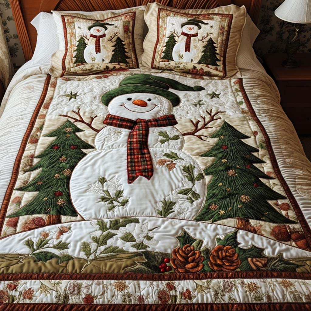 Holiday Friends 3-Piece Quilted Bedding Set - Single (59" x 70")