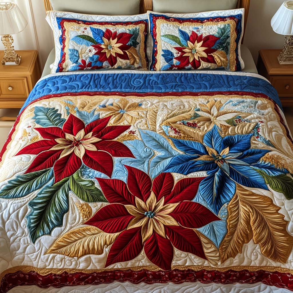 Holiday Charm 3-Piece Quilted Bedding Set - Single (59" x 70")
