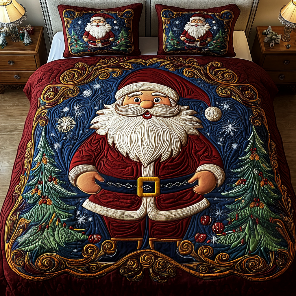 Holiday Cheer 3-Piece Quilted Bedding Set - Single (59" x 70")