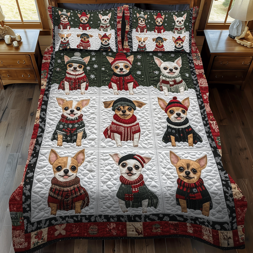 Holiday Chi Delight 3-Piece Quilted Bedding Set - Single (59" x 70")