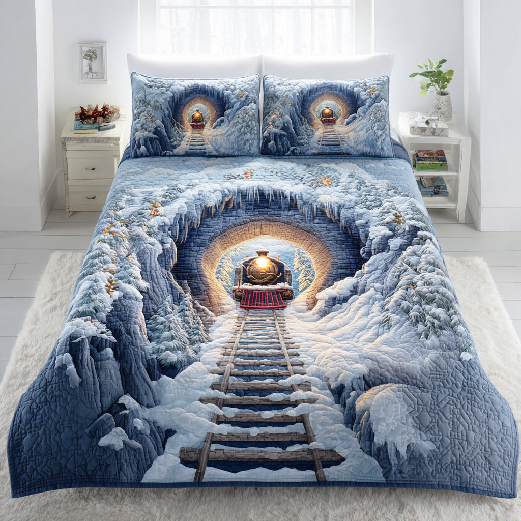 Holiday Express Line 3-Piece Quilted Bedding Set - Single (59" x 70")
