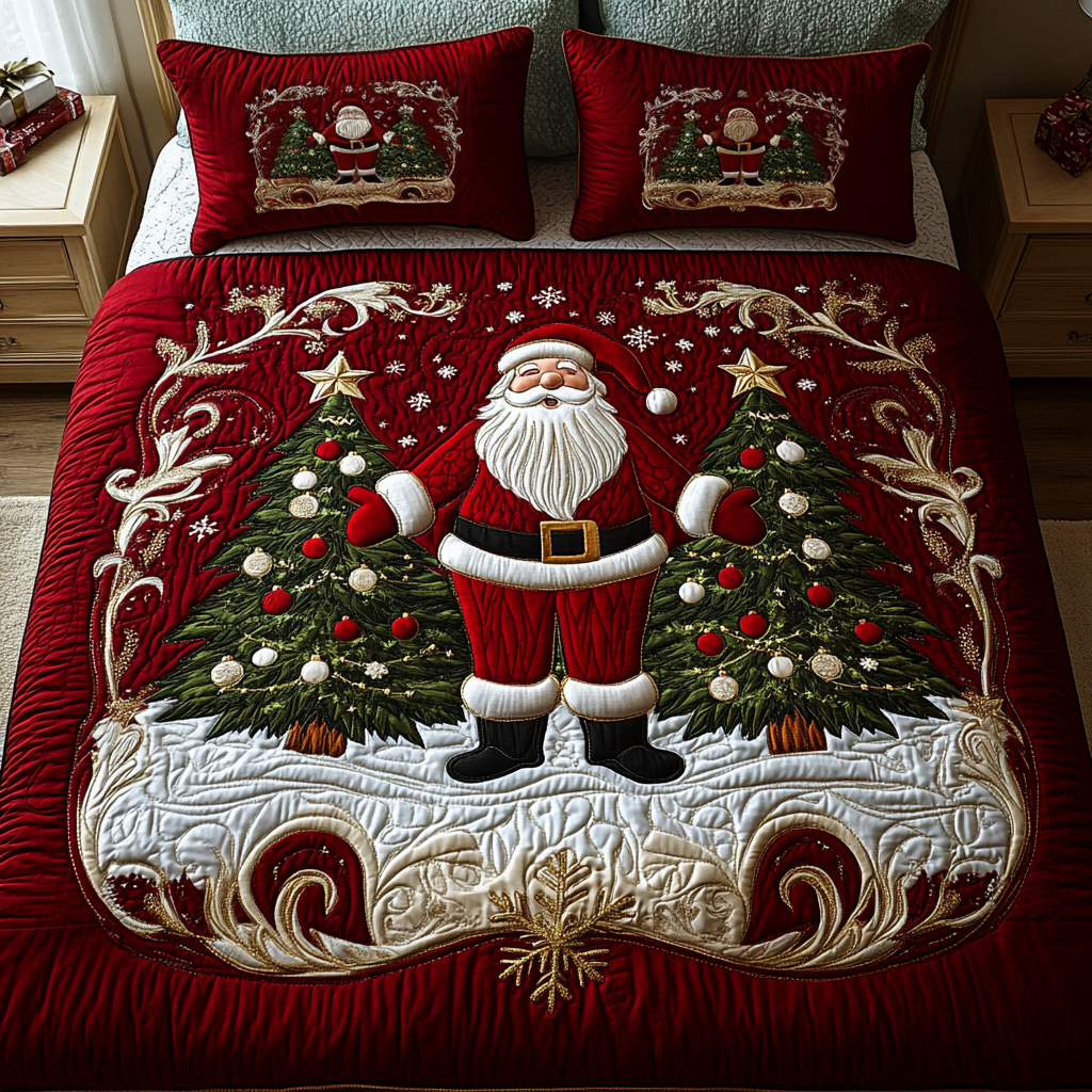 Holiday Glow 3-Piece Quilted Bedding Set - Single (59" x 70")