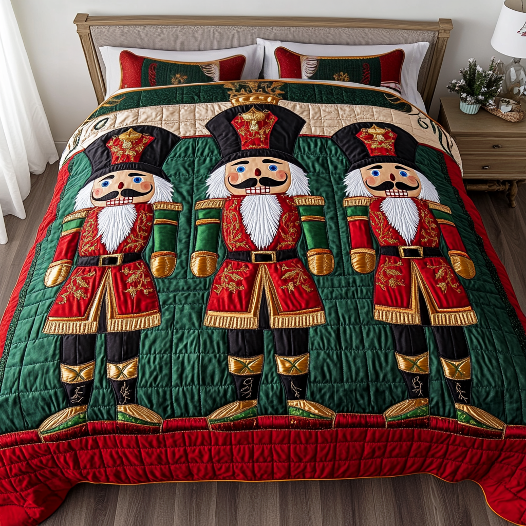 Holiday Guard 3-Piece Quilted Bedding Set - Single (59" x 70")