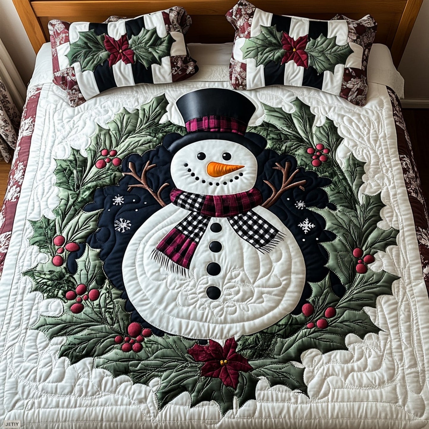 Holiday Harmony 3-Piece Quilted Bedding Set - Single (59" x 70")