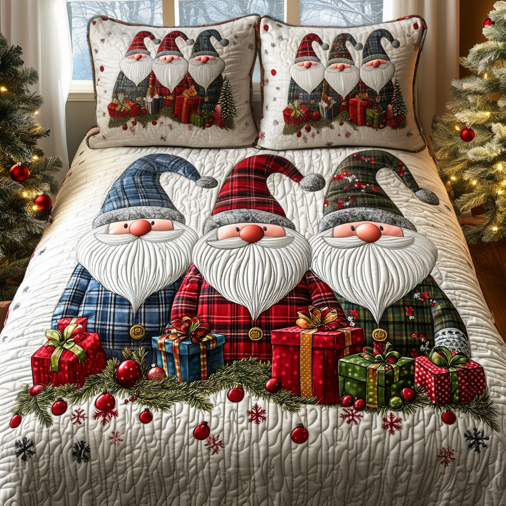 Holiday Helpers Quilted Bedding Set - Single (59" x 70")
