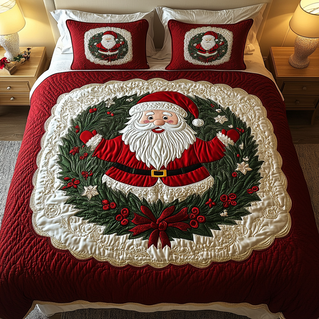 Holiday Hug 3-Piece Quilted Bedding Set - Single (59" x 70")