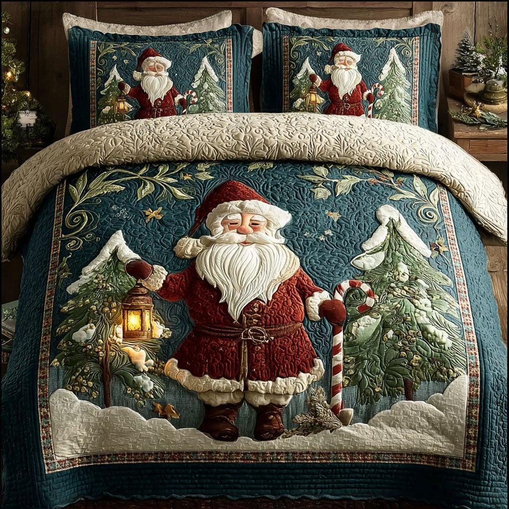 Holiday Lantern Light 3-Piece Quilted Bedding Set - Single (59" x 70")