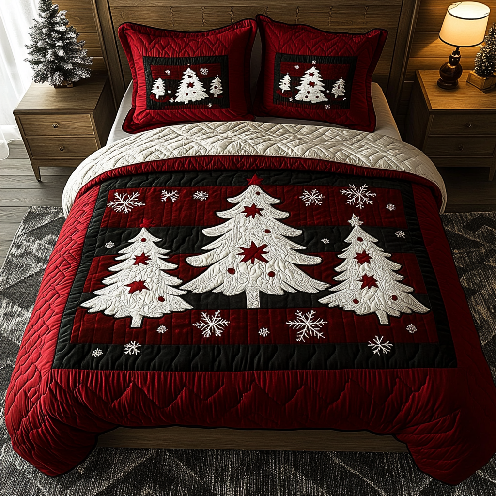 Holiday Magic 3-Piece Quilted Bedding Set - Single (59" x 70")