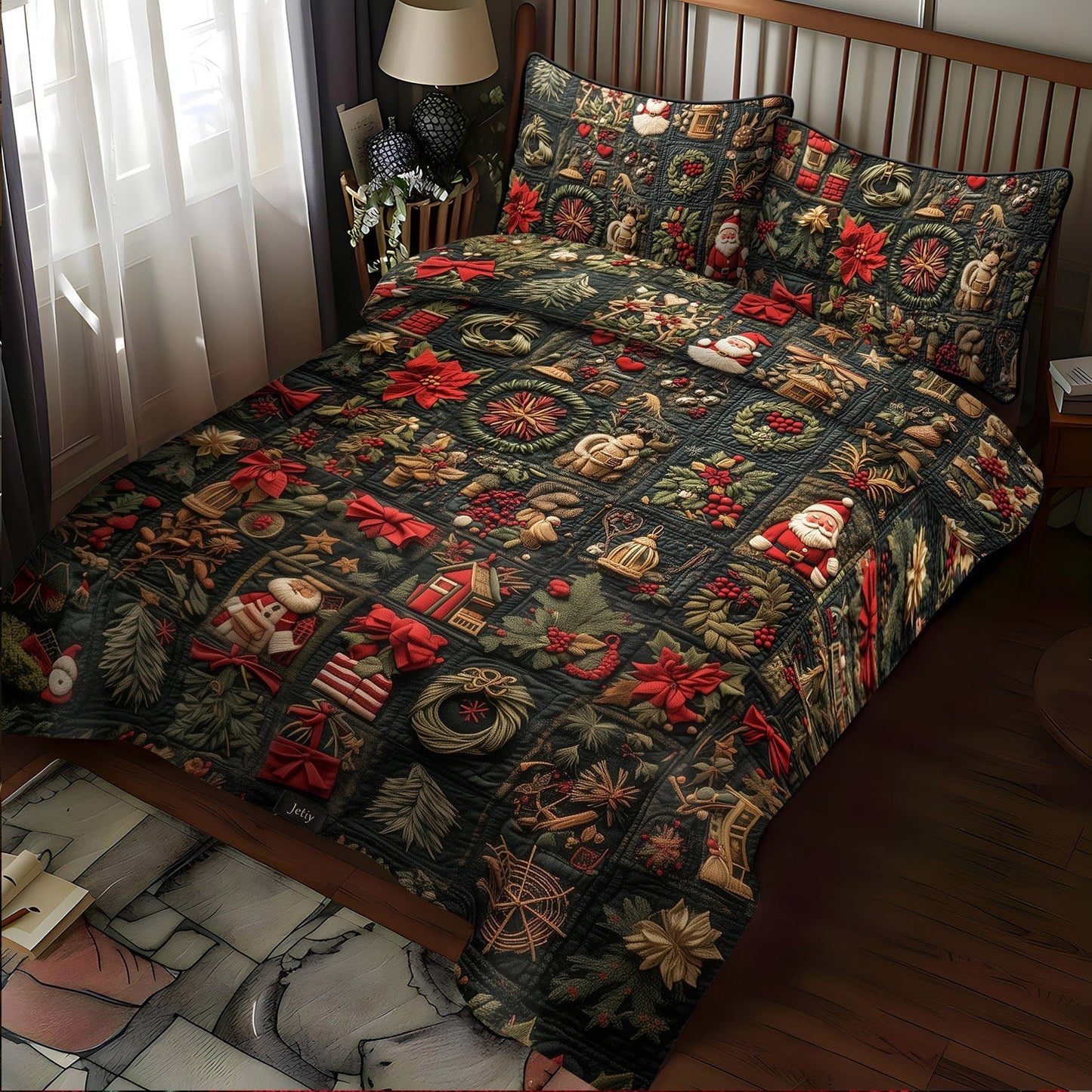 Holiday Magic 3-Piece Quilted Bedding Set - Single (59" x 70")