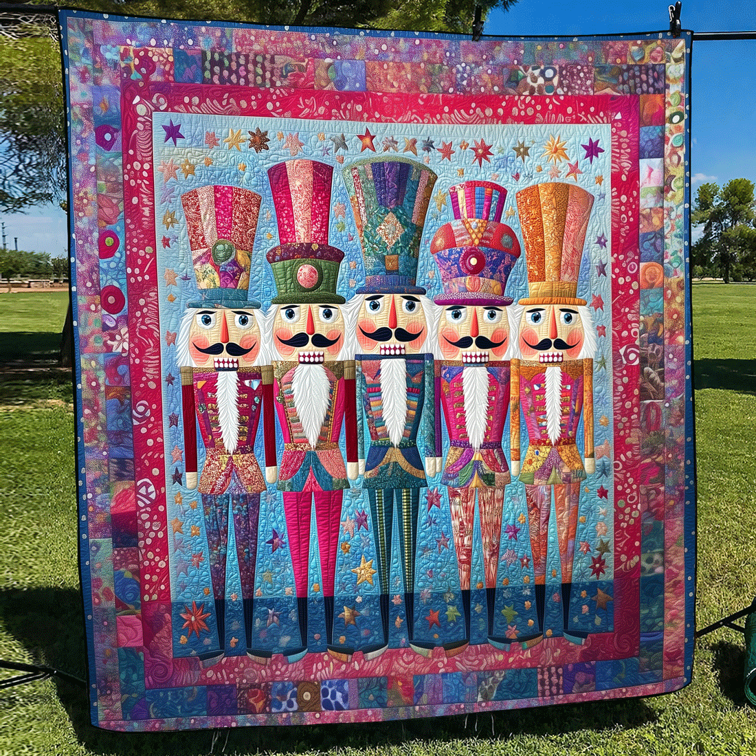 Holiday Nutcracker Quilted Blanket - Throw (55" x 60")