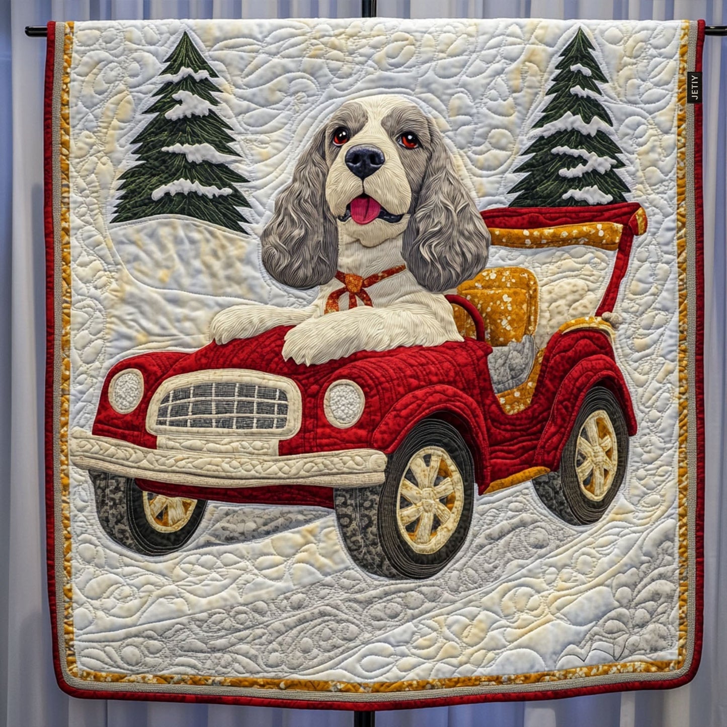 Holiday Pooch Parade Quilted Blanket - Throw (55" x 60")