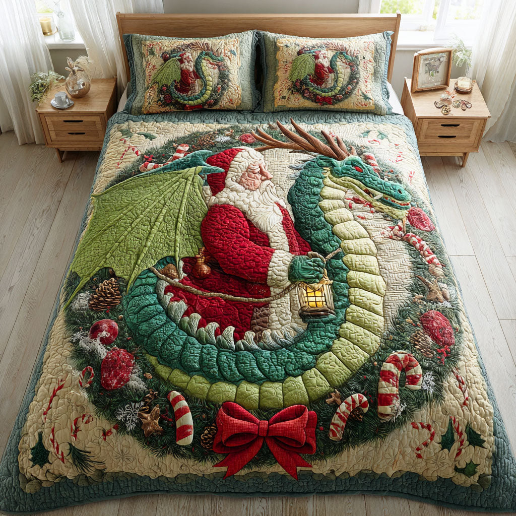 Holiday Scales 3-Piece Quilted Bedding Set - Single (59" x 70")