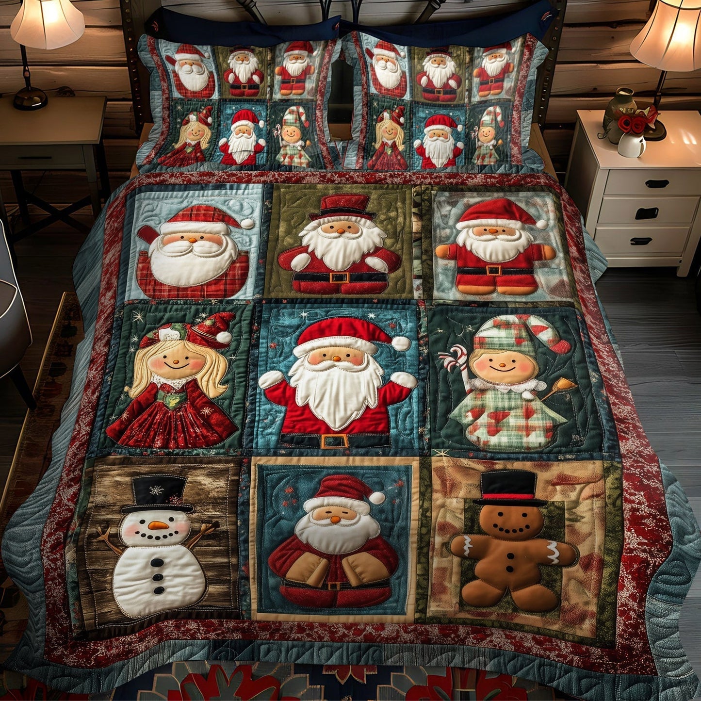 Holiday Toyland Charm 3-Piece Quilted Bedding Set - Single (59" x 70")