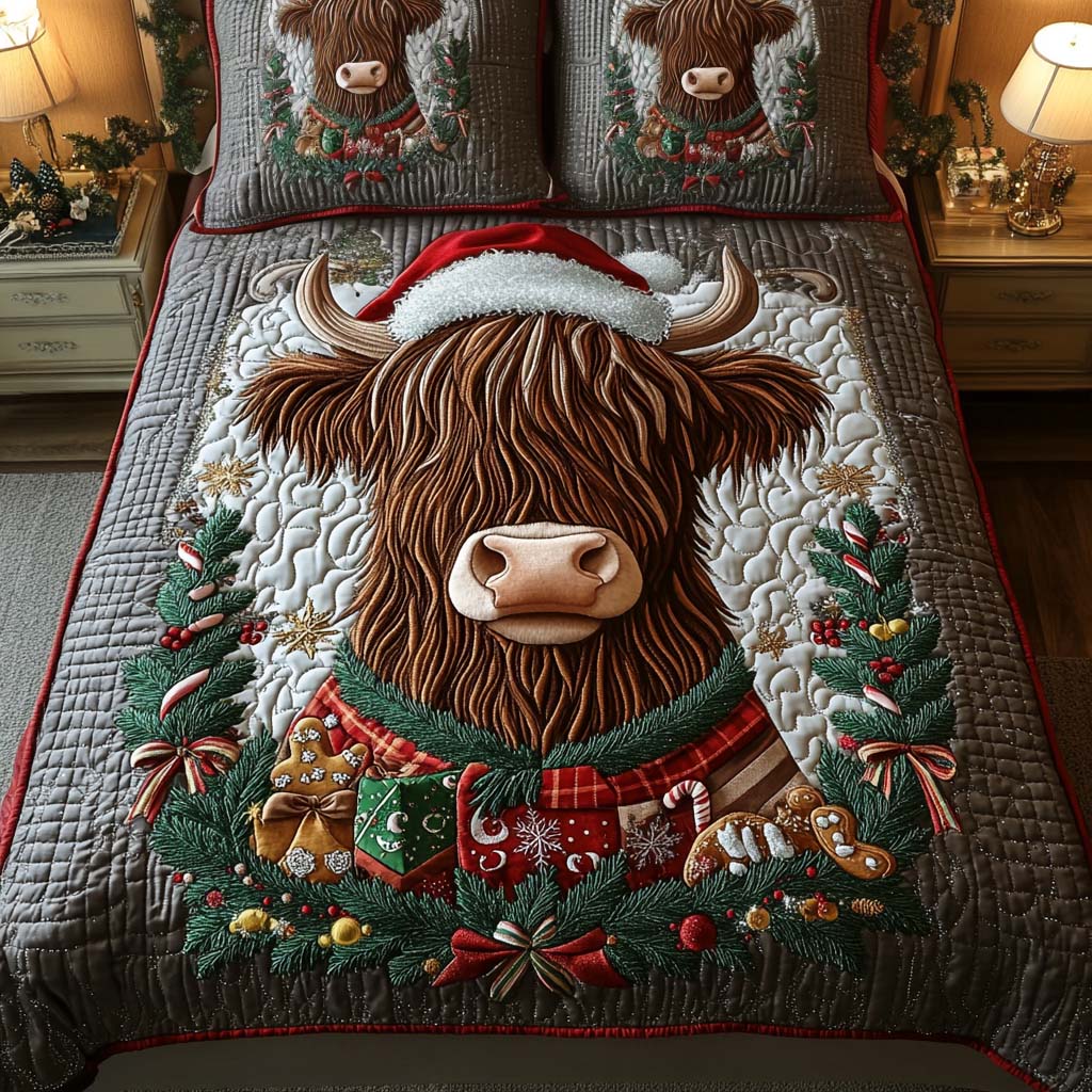Holly Highlands 3-Piece Quilted Bedding Set - Single (59" x 70")