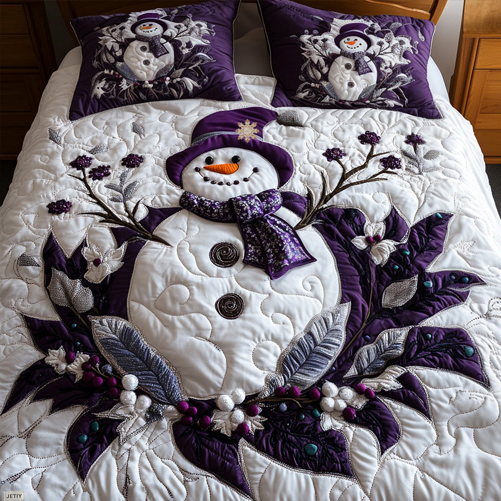 Holly Jolly Cheer 3-Piece Quilted Bedding Set - Single (59" x 70")
