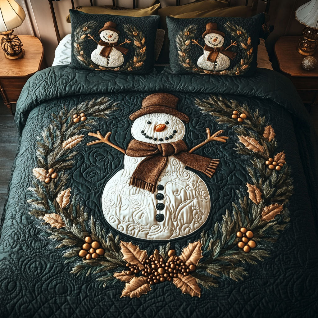 Holly Jolly Retreat 3-Piece Quilted Bedding Set - Single (59" x 70")