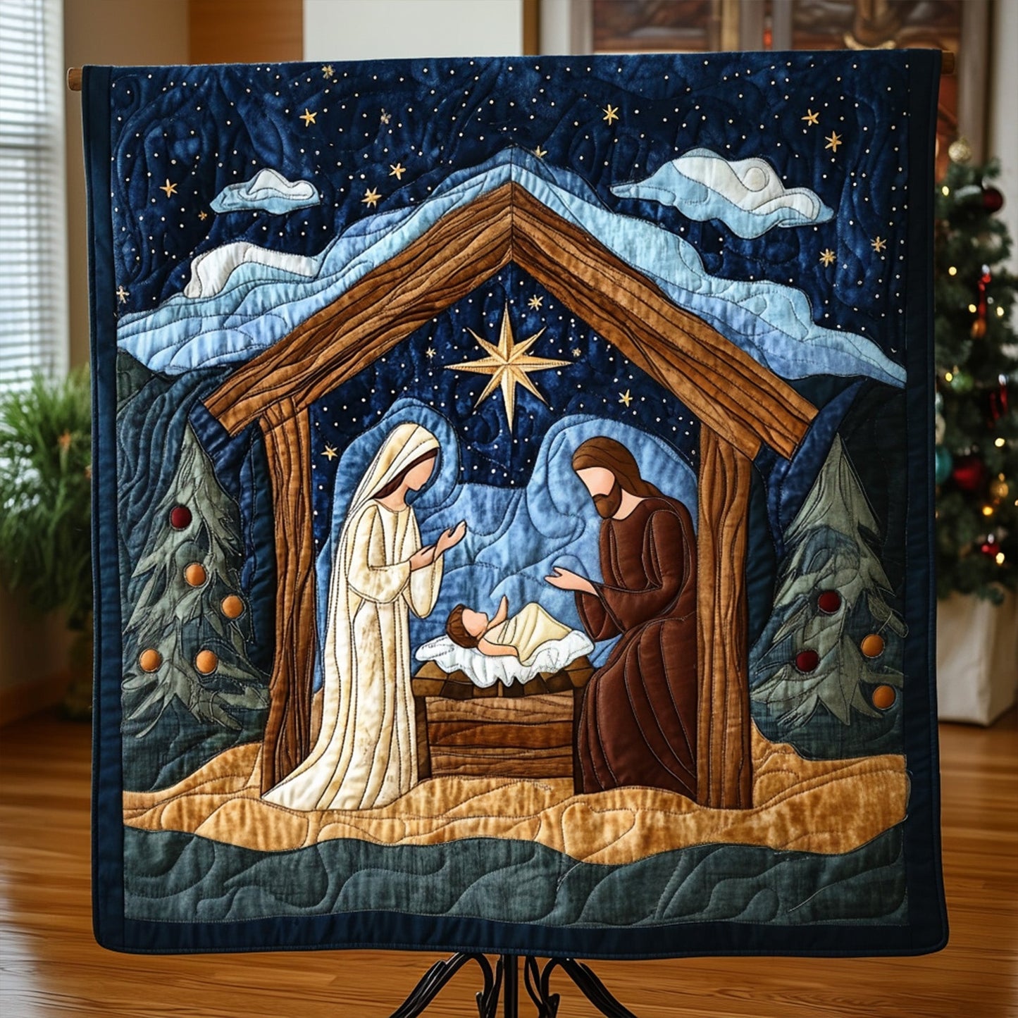 Holy Birth Quilted Blanket - Throw (55" x 60")