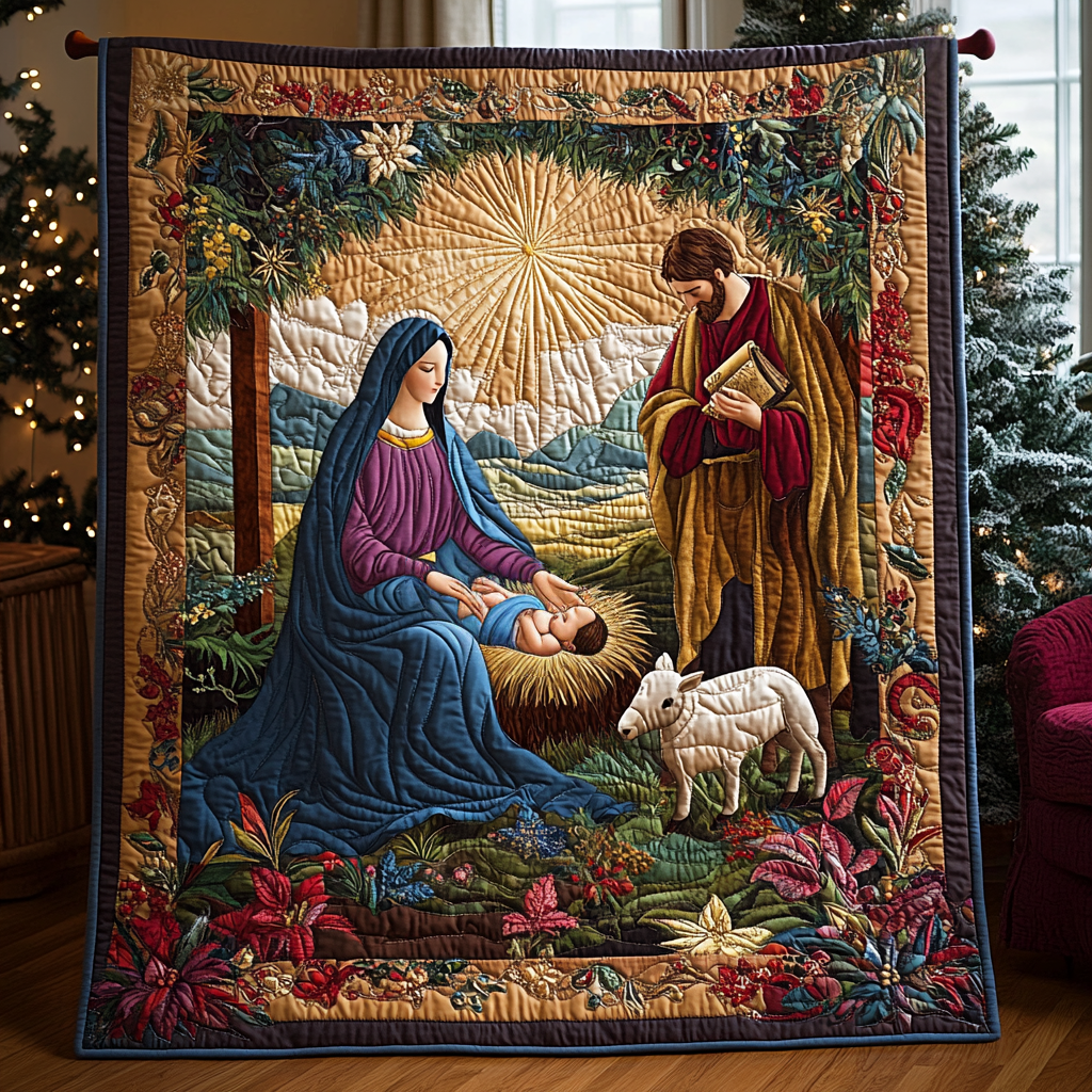 Holy Infant Quilted Blanket - Throw (55" x 60")