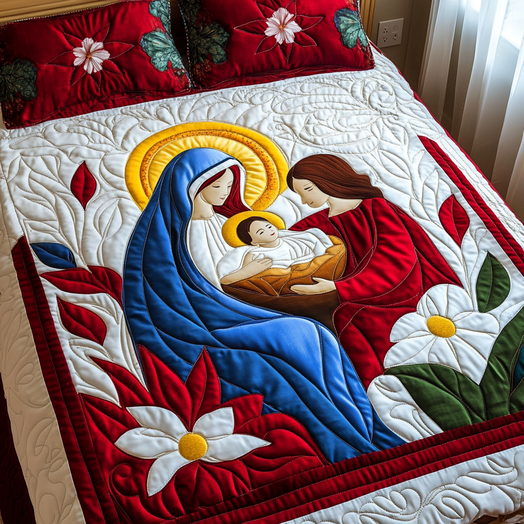 Holy Light Quilted Bedding Set - Single (59" x 70")