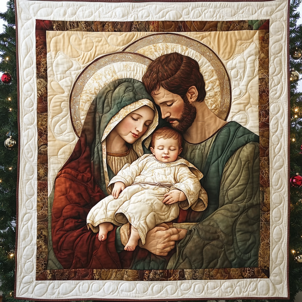 Holy Night Comfort Quilted Blanket - Throw (55" x 60")