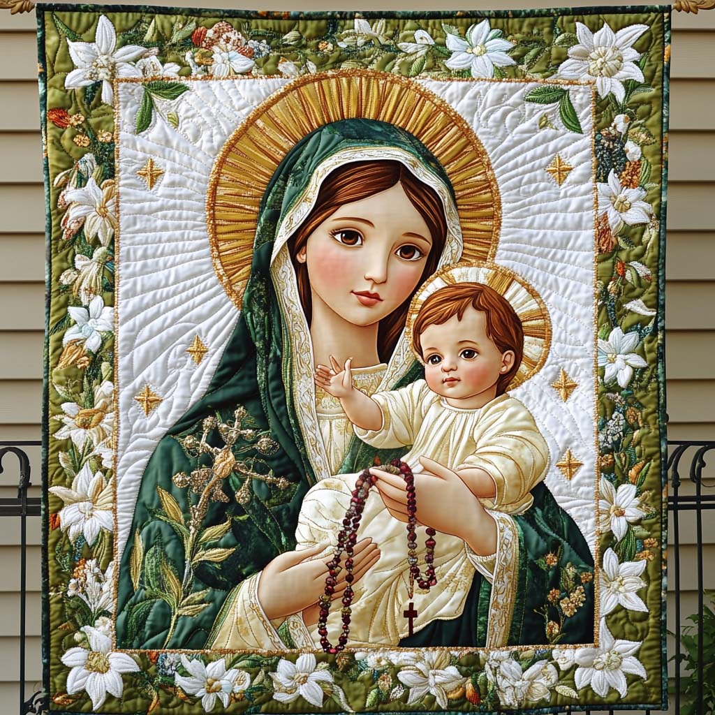 Holy Serenity Quilted Blanket - Throw (55" x 60")
