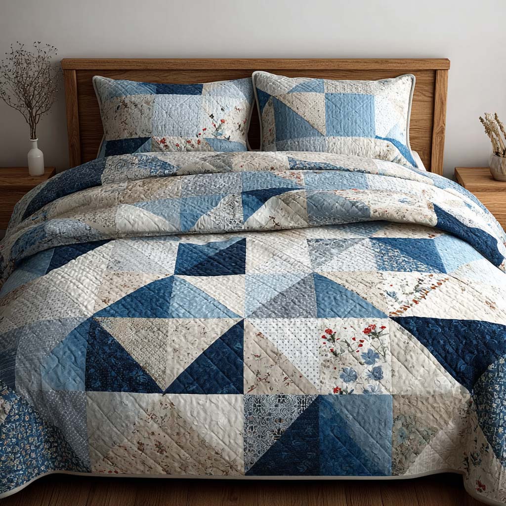 Homestead Star 3-Piece Quilted Bedding Set - Single (59" x 70")