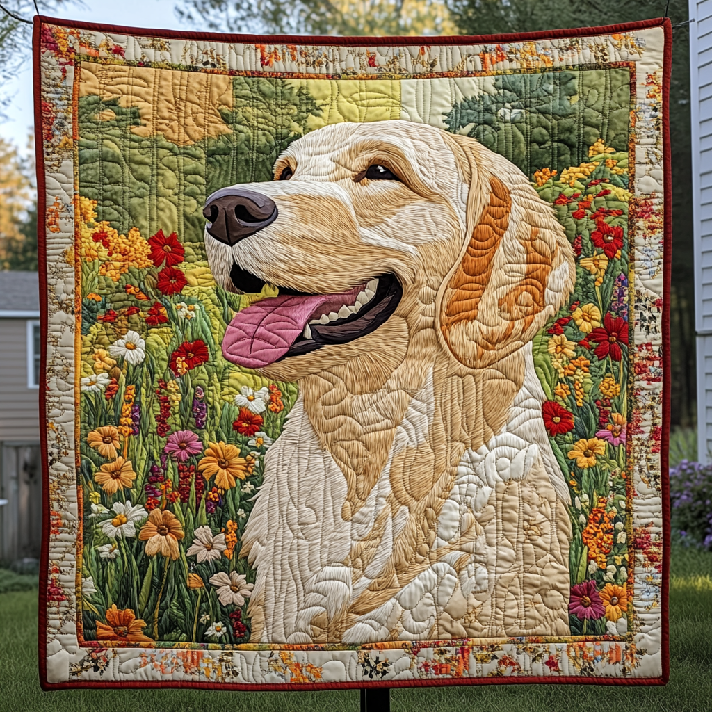 Honeyed Happiness Quilted Blanket - Throw (55" x 60")
