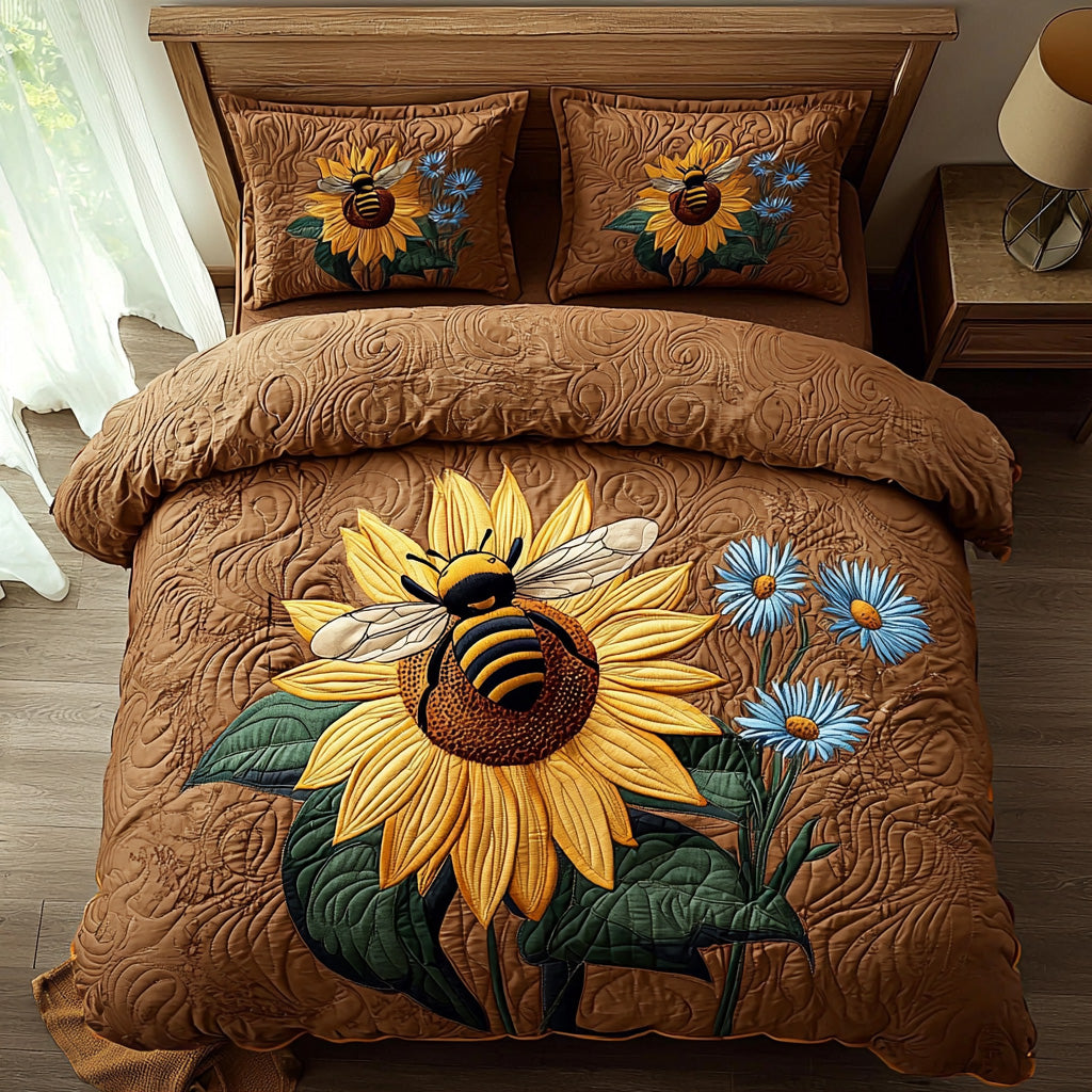 Honeyflare 3-Piece Quilted Bedding Set - Single (59" x 70")