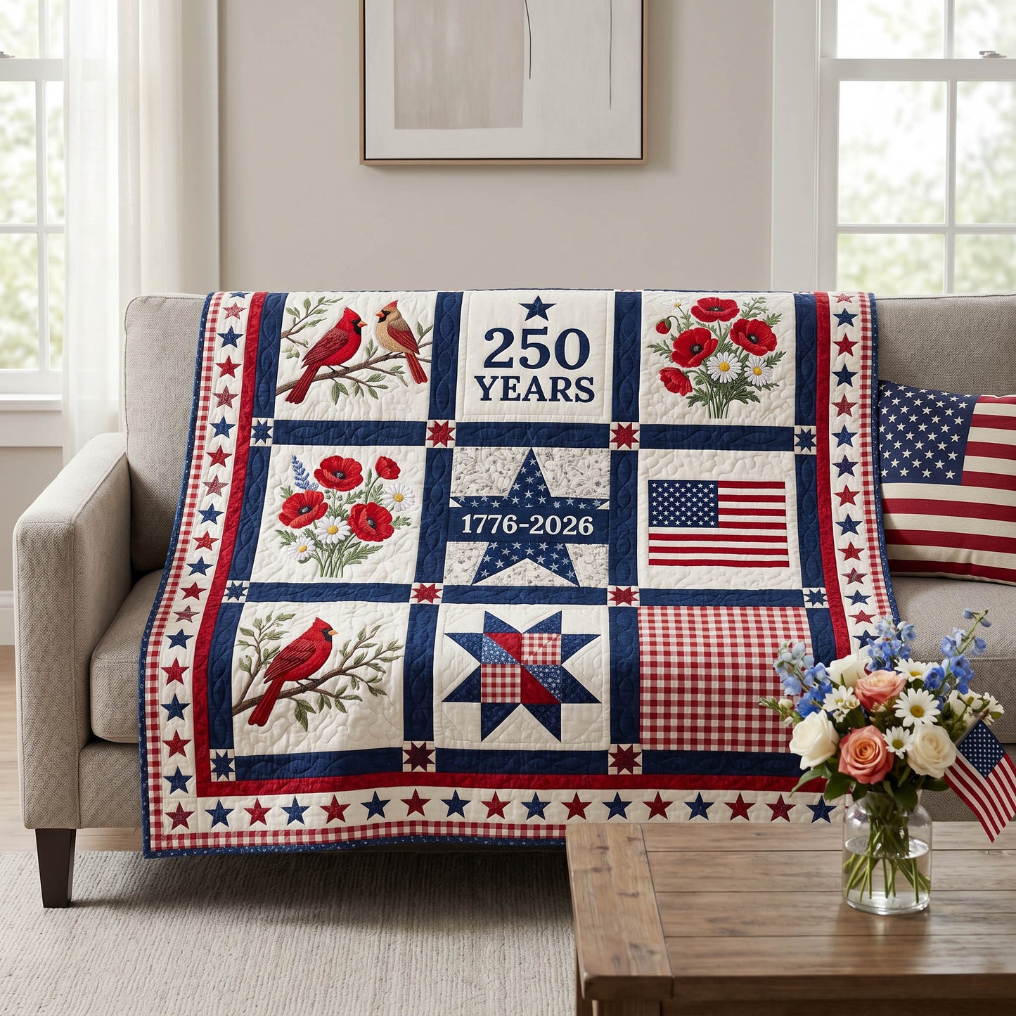 Honor Cardinal Quilted Blanket - Baby (30" x 40") - Pack 1