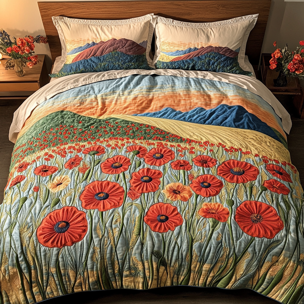Horizon Hues 3-Piece Quilted Bedding Set - Single (59" x 70")