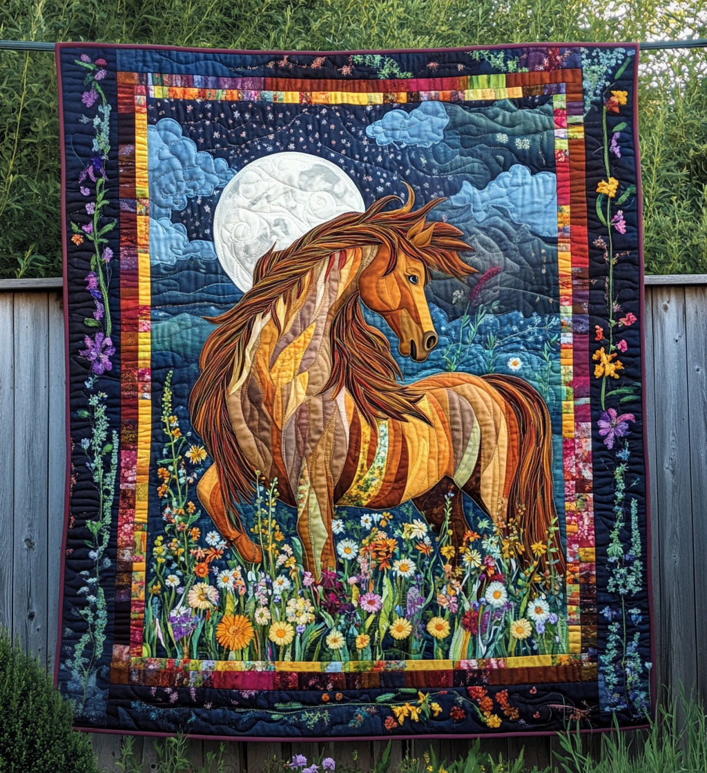 Horse Heartland Quilted Blanket - Throw (55" x 60")