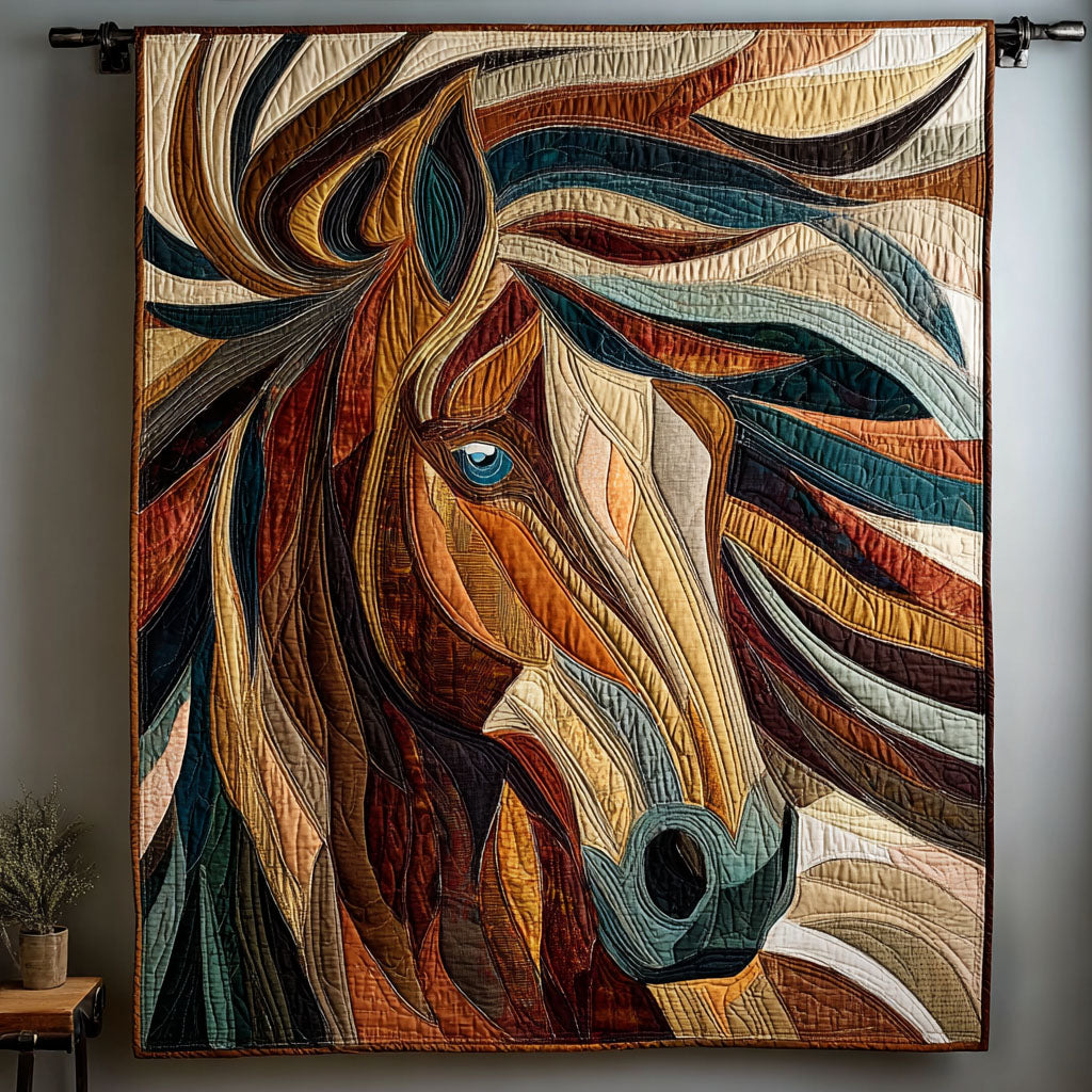 Horse Light Quilted Blanket - Baby (30" x 40") - Pack 1