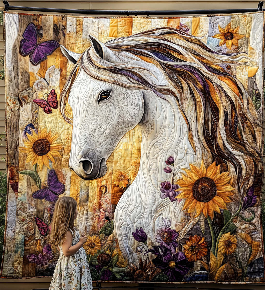 Horse Spirit Art Quilt Hanging - Baby (30" x 40")