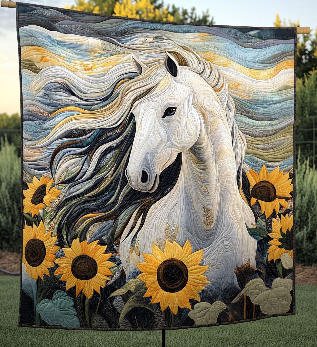 Horse Whisper Quilted Blanket - Throw (55" x 60")