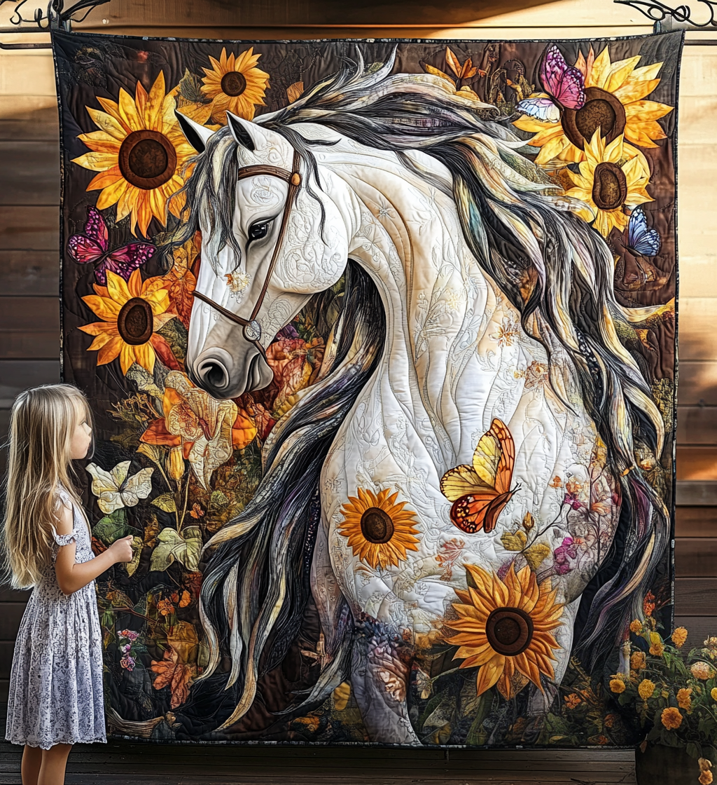 Horse Whispers Art Quilt Hanging - Baby (30" x 40")