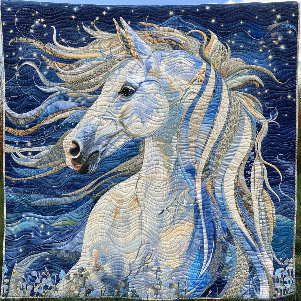 Horse Wild Horizons Quilted Blanket - Throw (55" x 60")
